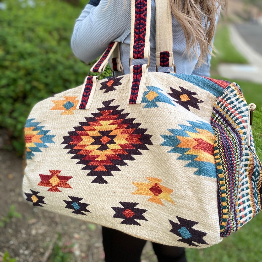 Turquoise Navajo Duffel Bag